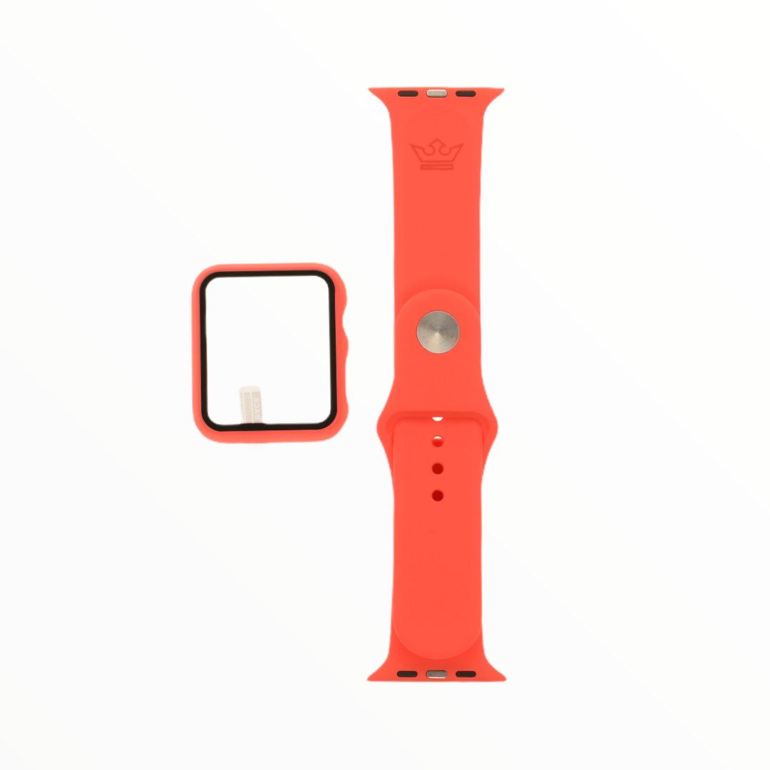 Accesorio el Rey Pulsera con Bumper y Protector de Pantalla Apple Watch 42 Mm Color Rojo — foto 3