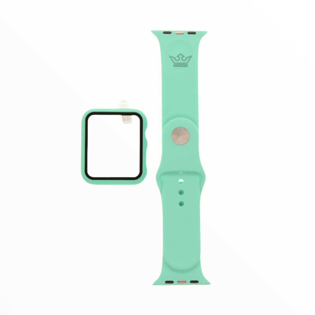 Accesorio El Rey Pulsera con Bumper y Protector de Pantalla Apple Watch 44 Mm Color Menta — foto 3