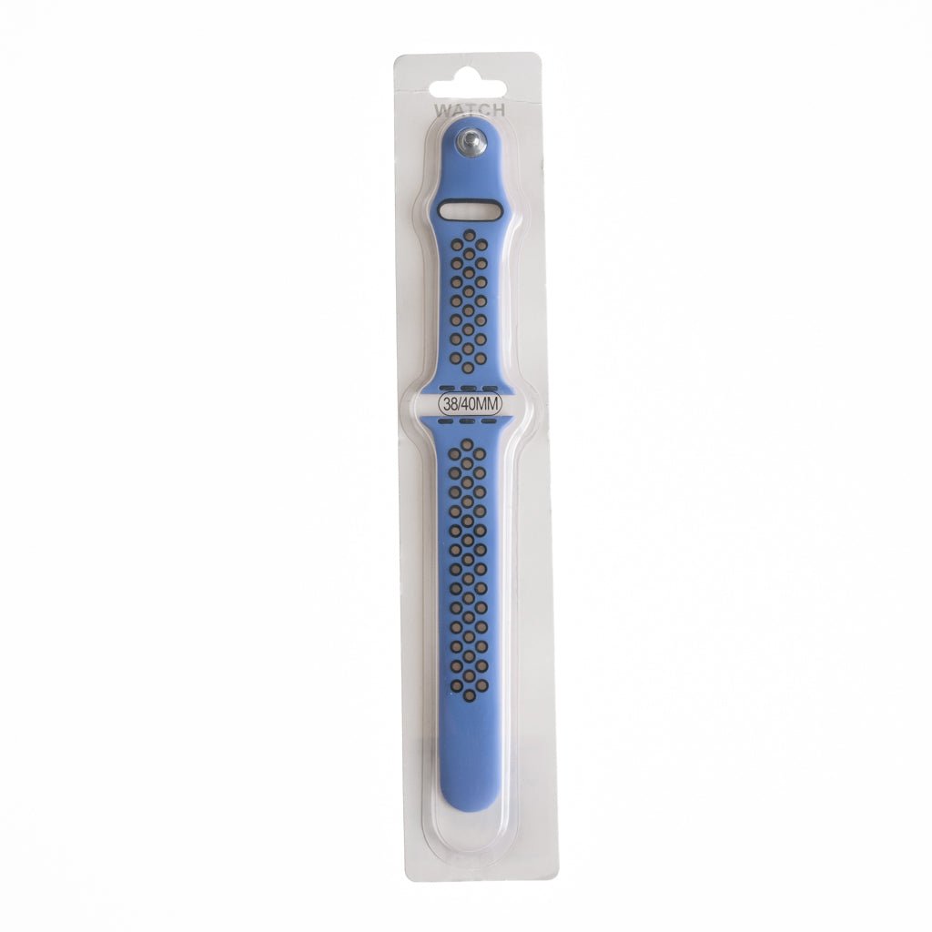 Accesorio El Rey Pulsera Tipo Nike Apple Watch 38 / 40 / 41 Mm Color Azul Indigo / Negro