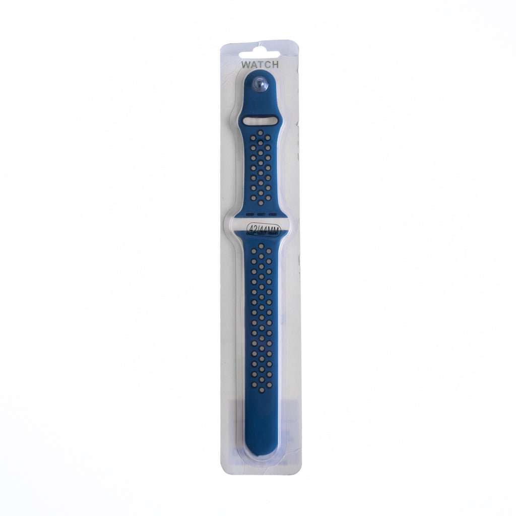 Accesorio El Rey Pulsera Tipo Nike Apple Watch 38 / 40 / 41 Mm Color Azul Raf / Negro