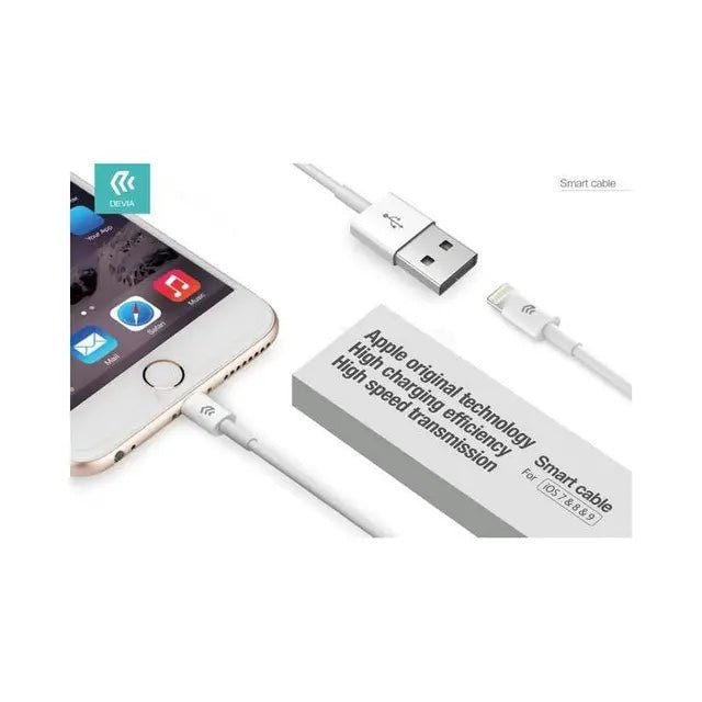 Cable Devia Lightning Smart Series (5v 2a,2m) Color Blanco — foto 3