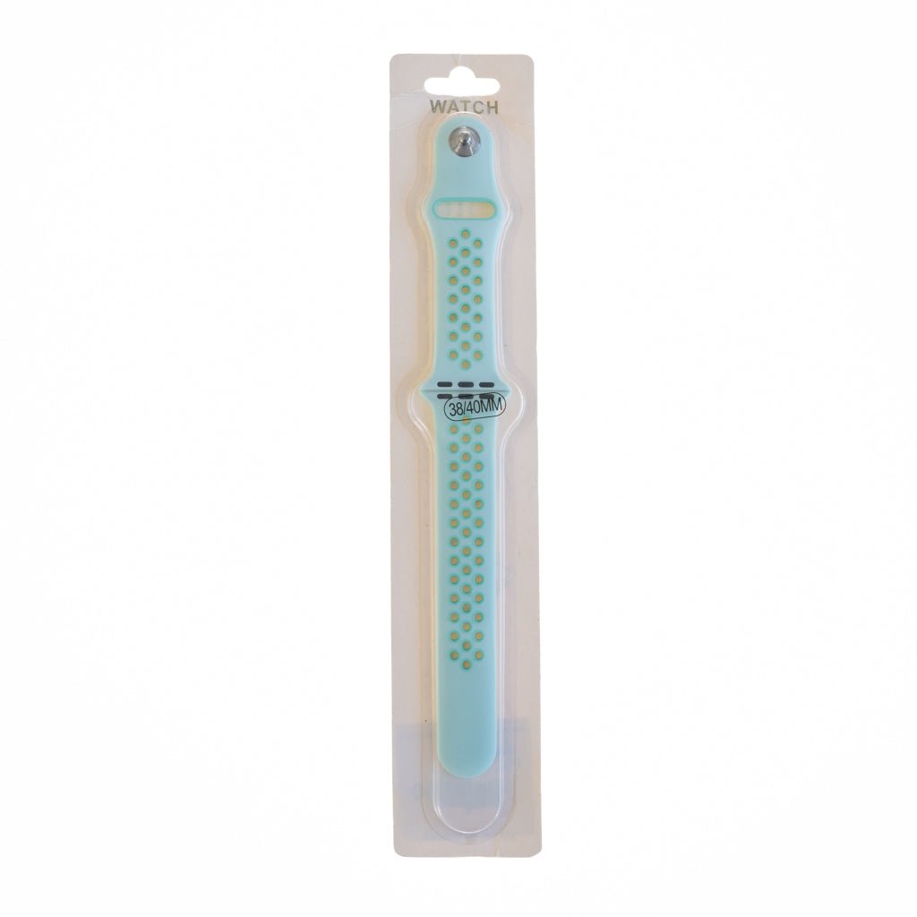 Accesorio El Rey Pulsera Tipo Nike Apple Watch 42 / 44 / 45 Mm Color Menta / Azul