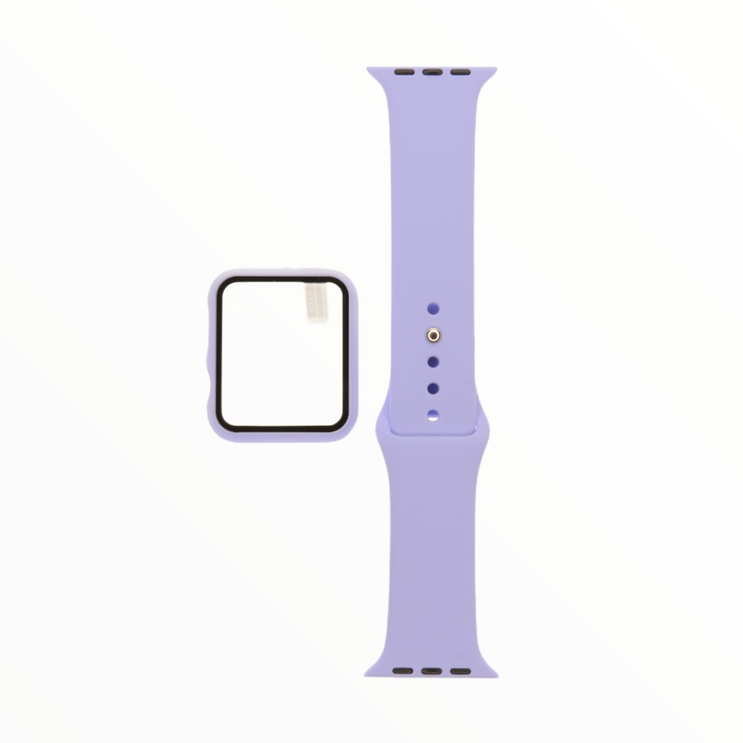 Accesorios El Rey Pulsera + Bumper con Protector de Pantalla para Apple Watch 42 Mm Color Lila