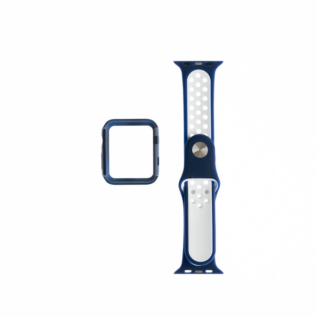 Accesorio Generico Pulsera Nike con Bumper Apple Watch 38 Mm Color Azul / Blanco — foto 3
