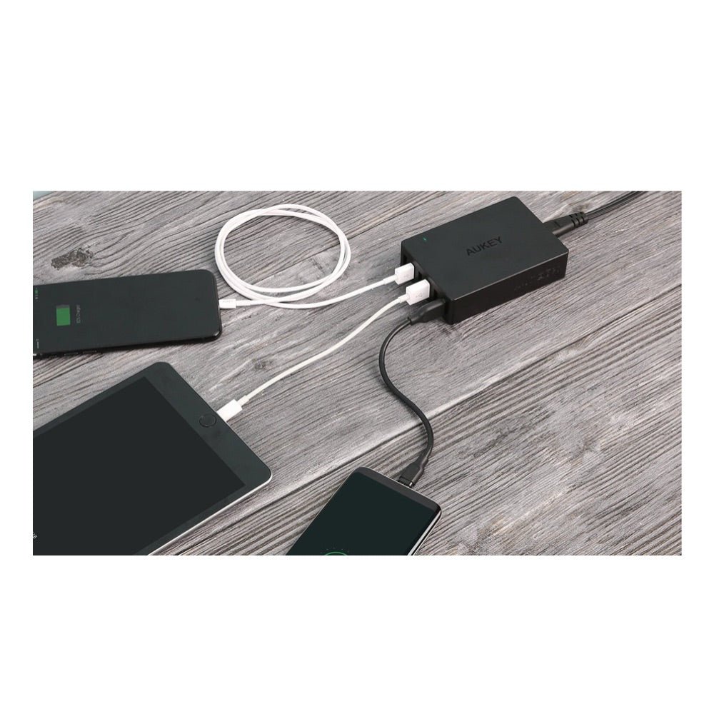 Cargador Aukey Estacion 6 Puertode 60w con Chip Intelite QC 3.0 USB Charging Station — foto 3