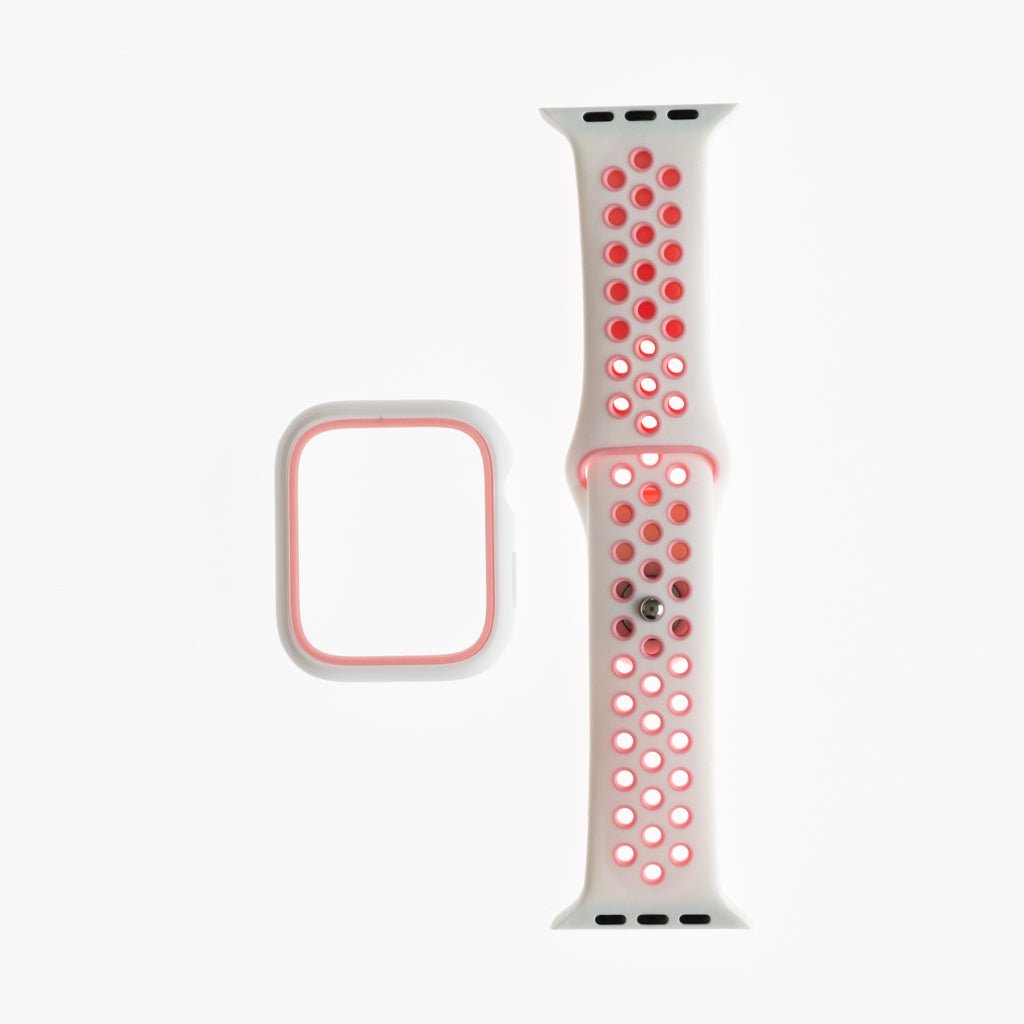Accesorio Generico Pulsera Nike con Bumper Apple Watch 41 Mm Color Blanco / Rosado — foto 2