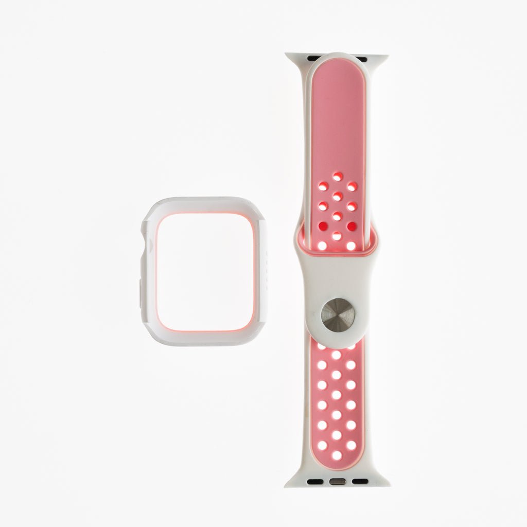Accesorio Generico Pulsera Nike con Bumper Apple Watch 41 Mm Color Blanco / Rosado — foto 3
