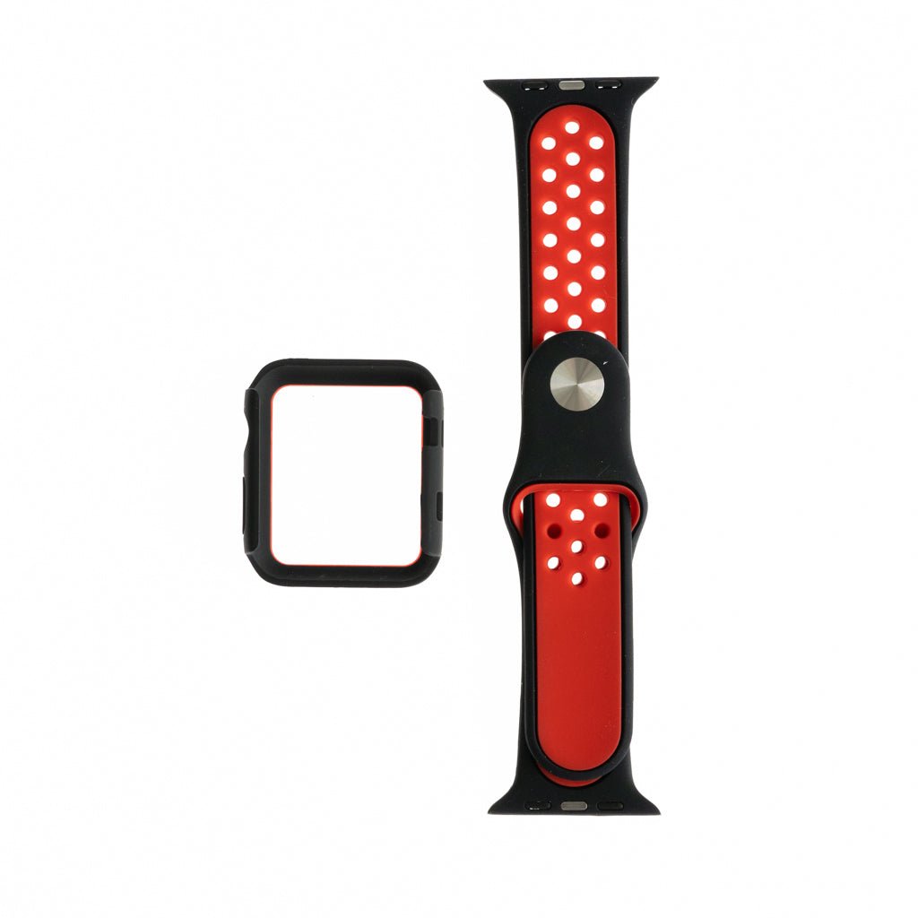 Accesorio Generico Pulsera Nike con Bumper Apple Watch 41 Mm Color Negro / Rojo — foto 3