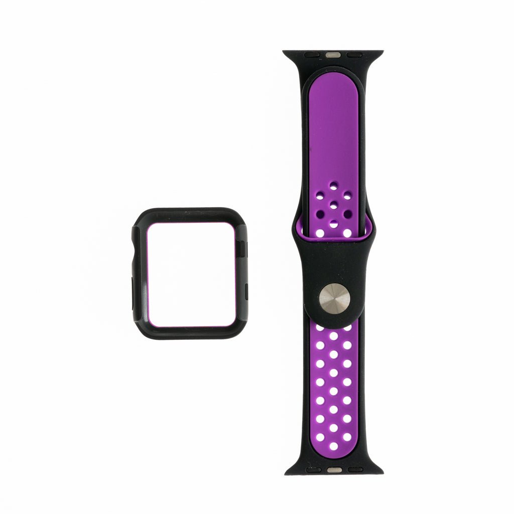 Accesorio Generico Pulsera Nike con Bumper Apple Watch 42 Mm Color Negro / Morado — foto 3
