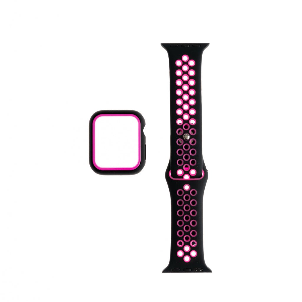 Accesorio Generico Pulsera Nike con Bumper Apple Watch 44 Mm Color Negro / Fucsia — foto 2