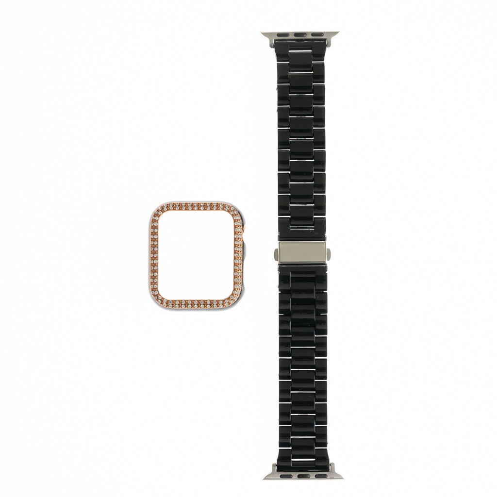 Accesorio Generico Pulsera con Bumper de Diamantes Apple Watch 38 Mm Color Negro — foto 2
