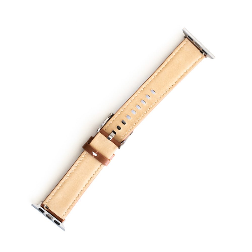 Accesorio Generico Pulsera de Cuero Apple Watch 38 Mm Color Cafe Claro — foto 3