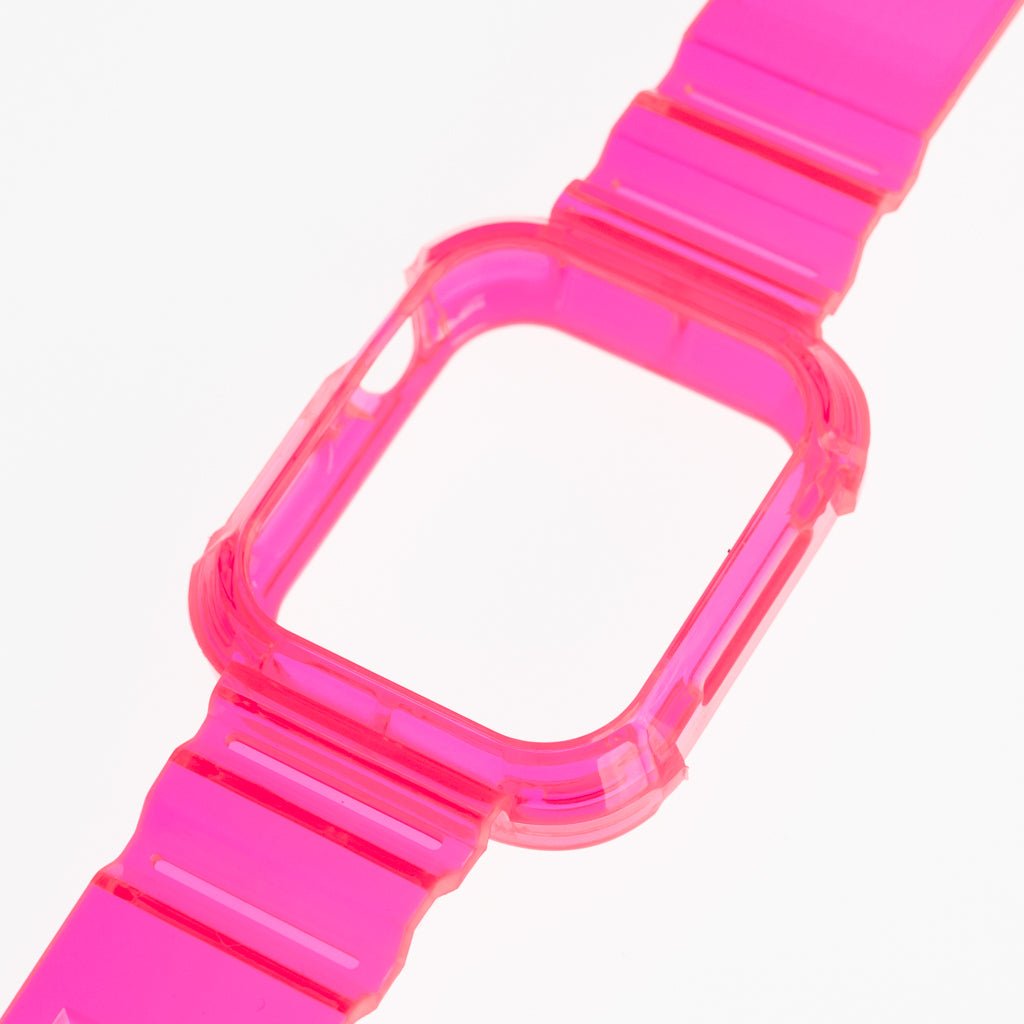 Pulseras Generico + Bumper Rugged Clear 42 Mm Fucsia Neon — foto 3