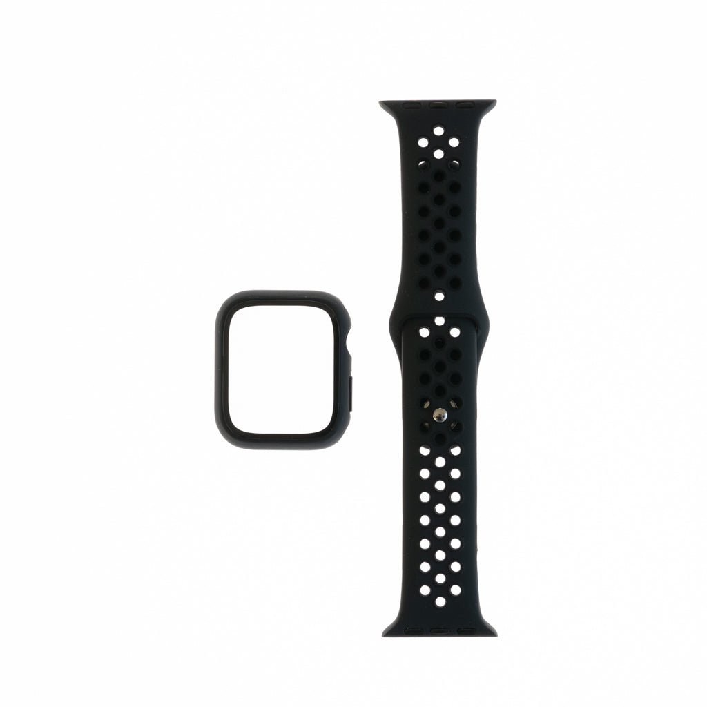 Pulseras Generico Pulsera Nike + Bumper Negro / Negro 42 Mm