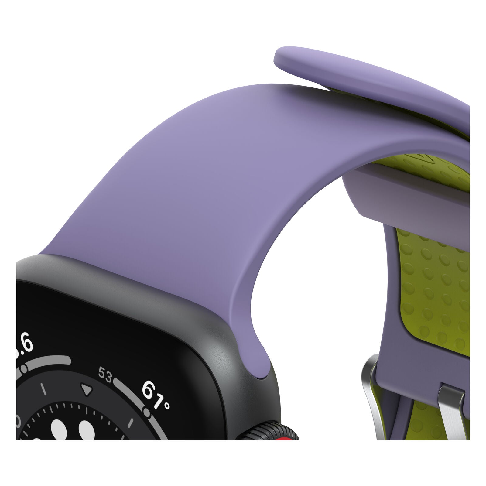 Accesorio OtterBox Pulsera Silicon All Day Band Apple Watch 42 / 44 / 45 Mm Color Lila / Verde Limon — foto 4