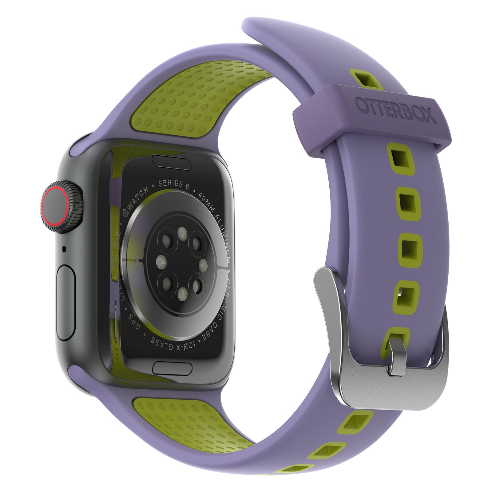 Accesorio OtterBox Pulsera Silicon All Day Band Apple Watch 42 / 44 / 45 Mm Color Lila / Verde Limon — foto 5