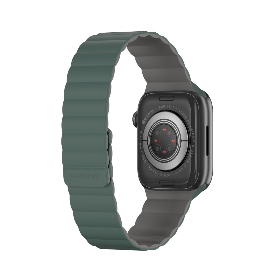 Accesorio MagEasy Pulsera Silicone Magnetic Apple Watch 38 / 40 / 41 Mm Verde Pino — foto 4