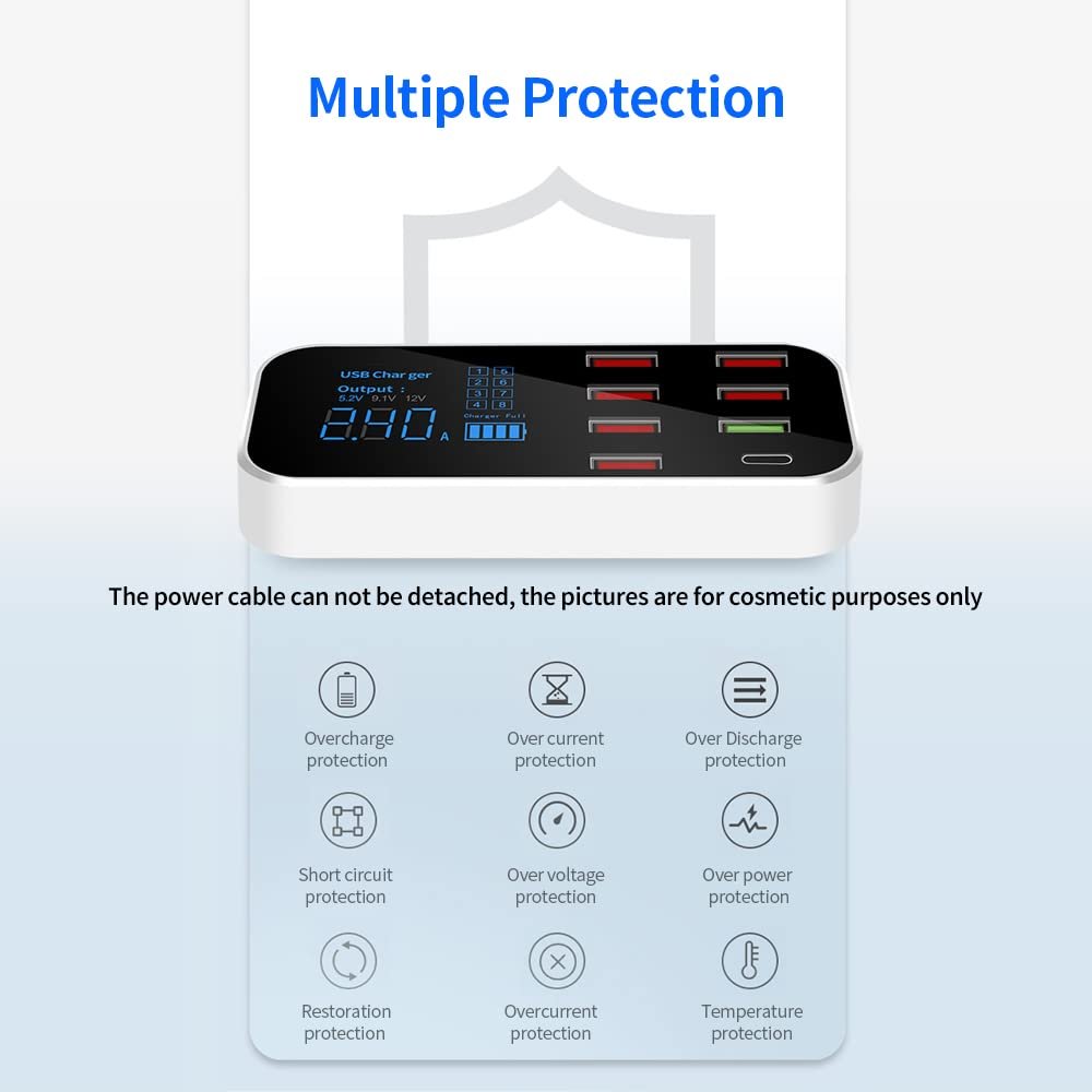 Ultra Thin 8 Puertos Display Cargador Modelo Wlx-a9d — foto 5