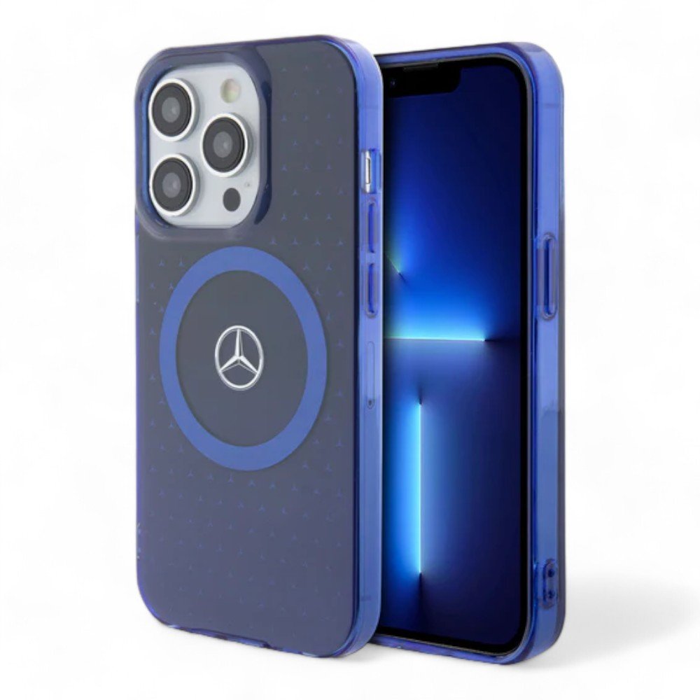 Estuche Mercedes-benz MagSafe iPhone 15 Pro Pc/tpu Blue Double Layer Mafsafe Compatible Case Star Pattern Color Azul