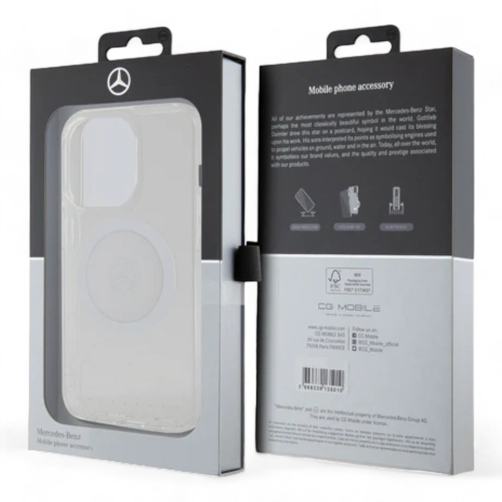 Estuche Mercedes-benz MagSafe iPhone 15 Pro Pc/tpu Clear MagSafe Case Star Pattern White Color Transparente — foto 5
