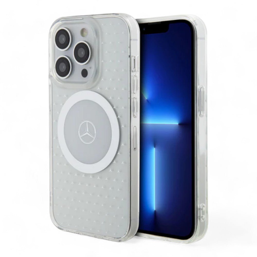 Estuche Mercedes-benz MagSafe iPhone 15 Pro Pc/tpu Clear MagSafe Case Star Pattern White Color Transparente