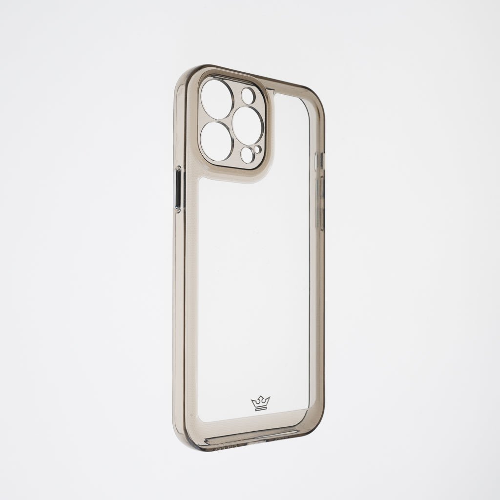 Estuche Transparente El Rey Transparente + Marco de Apple iPhone 13 Pro Max Color Gris — foto 3