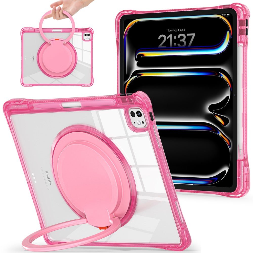 Estuche Transparent B Series Modelo iPad Pro 13 2024 Color Fucsia con Strap — foto 2