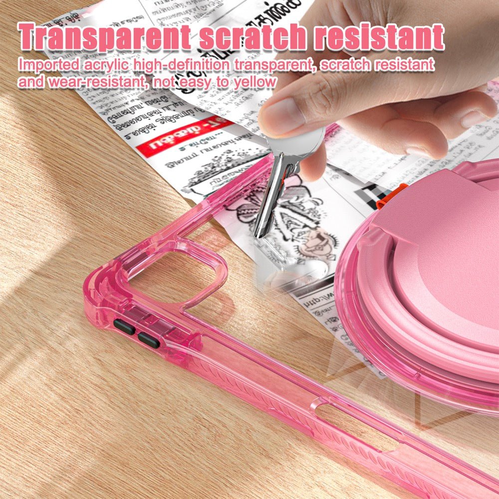 Estuche Transparent B Series Modelo iPad Pro 13 2024 Color Fucsia con Strap — foto 4