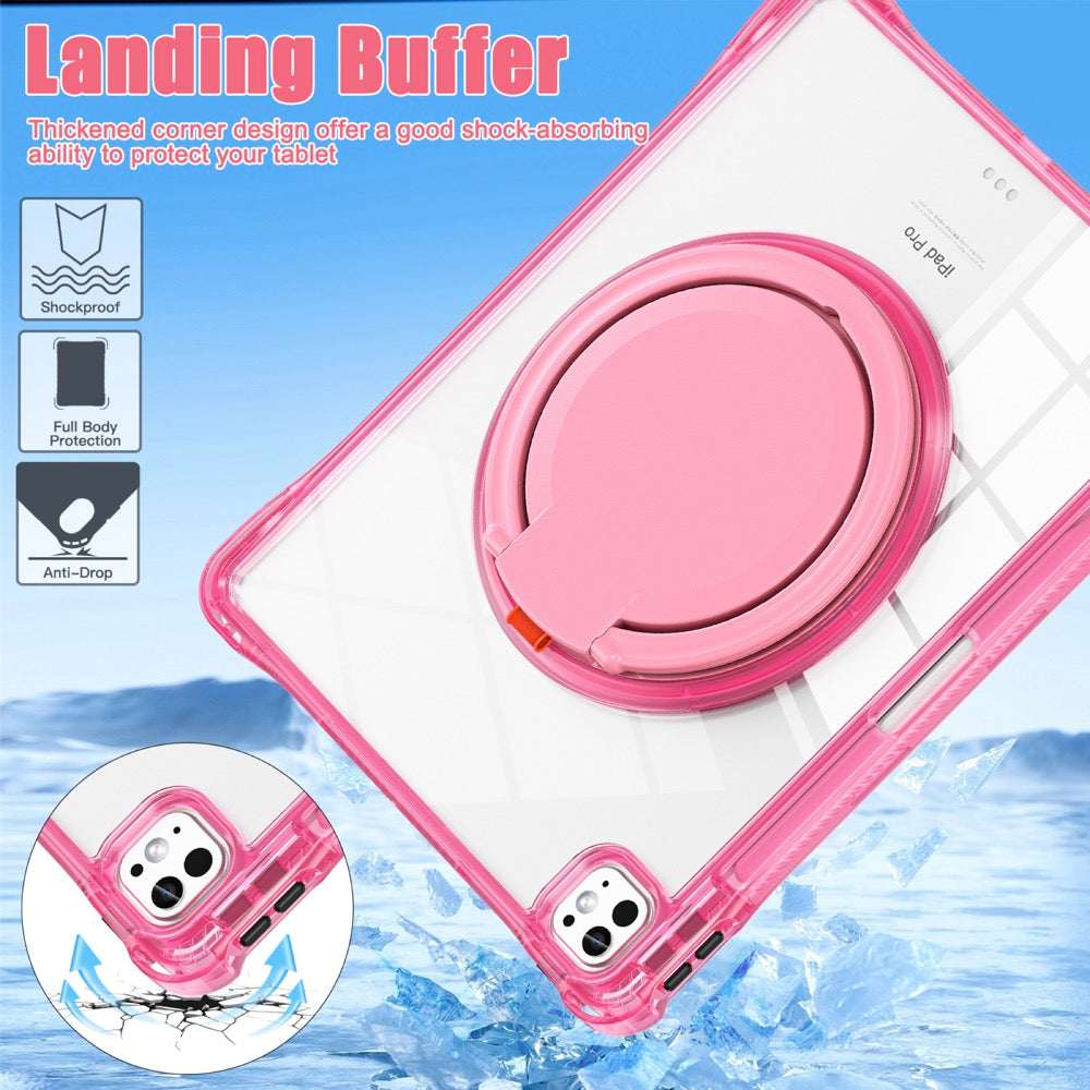 Estuche Transparent B Series Modelo iPad Pro 13 2024 Color Fucsia con Strap — foto 5