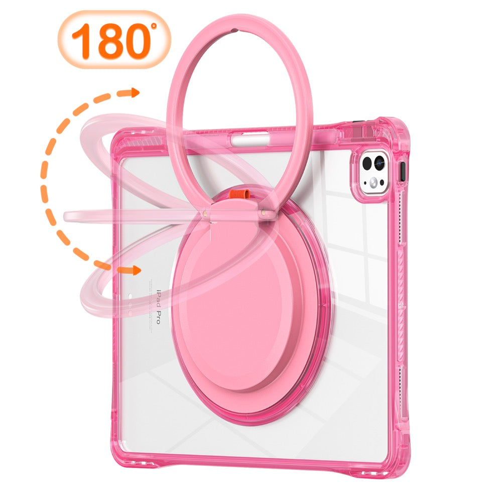 Estuche Transparent B Series Modelo iPad Pro 13 2024 Color Fucsia con Strap — foto 6