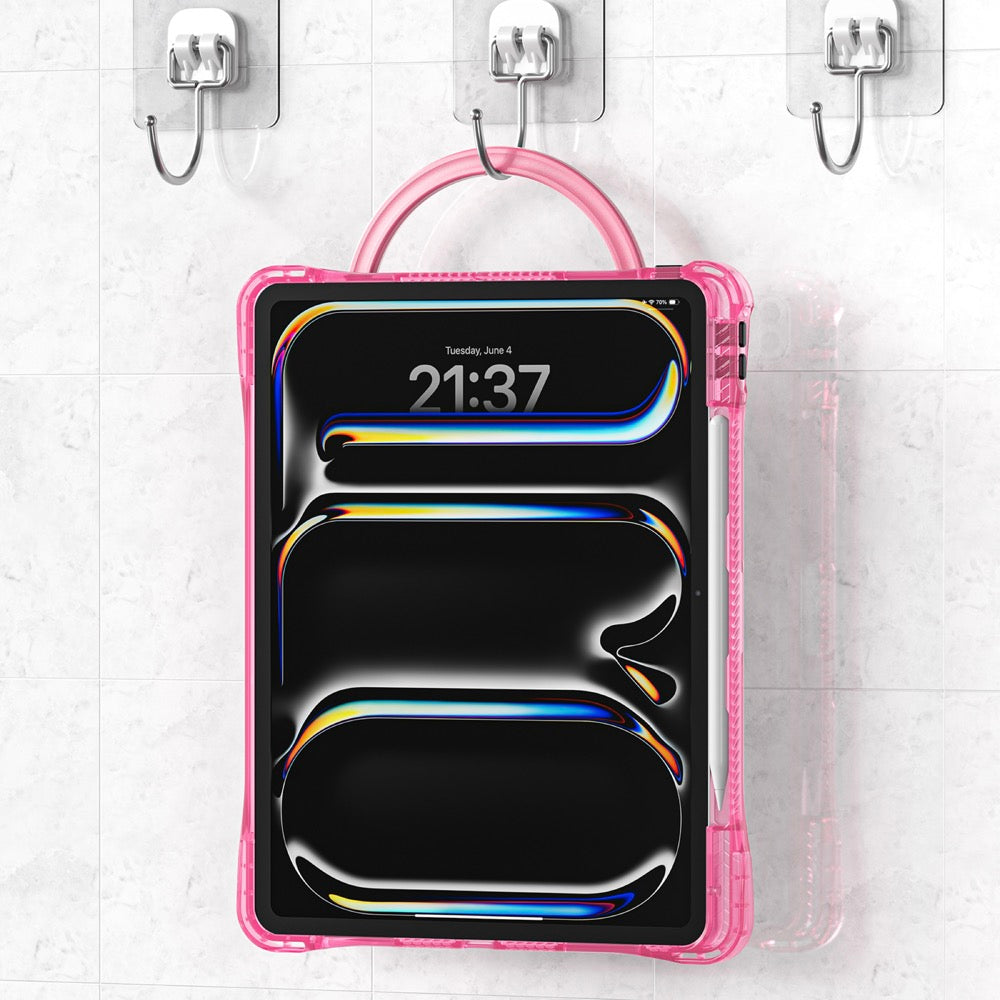 Estuche Transparent B Series Modelo iPad Pro 13 2024 Color Fucsia con Strap — foto 7