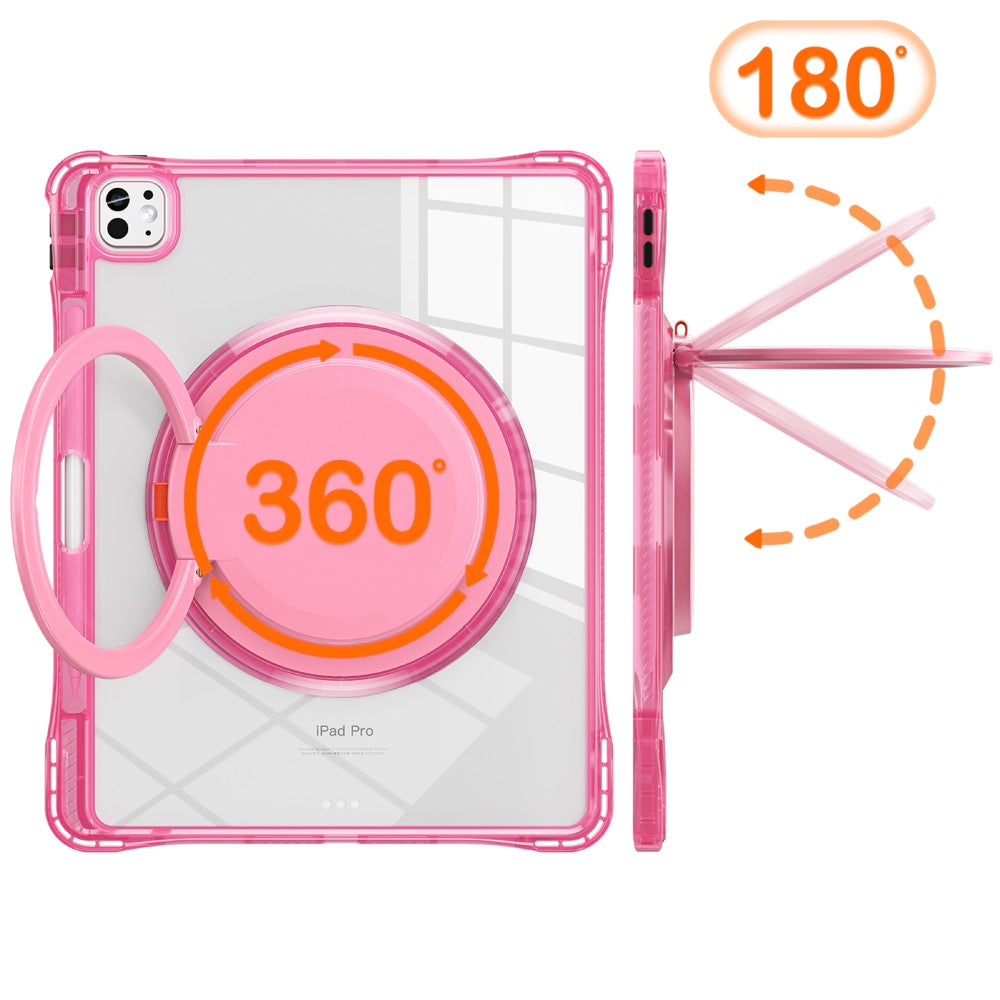 Estuche Transparent B Series Modelo iPad Pro 13 2024 Color Fucsia con Strap — foto 8