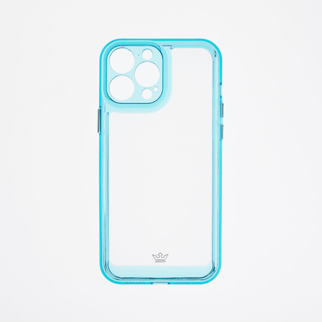 Estuche Transparente el Rey Marco de Apple iPhone 13 Pro Max Color Turquesa / Transparente — foto 2