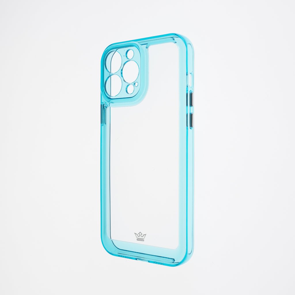Estuche Transparente el Rey Marco de Apple iPhone 13 Pro Max Color Turquesa / Transparente — foto 4