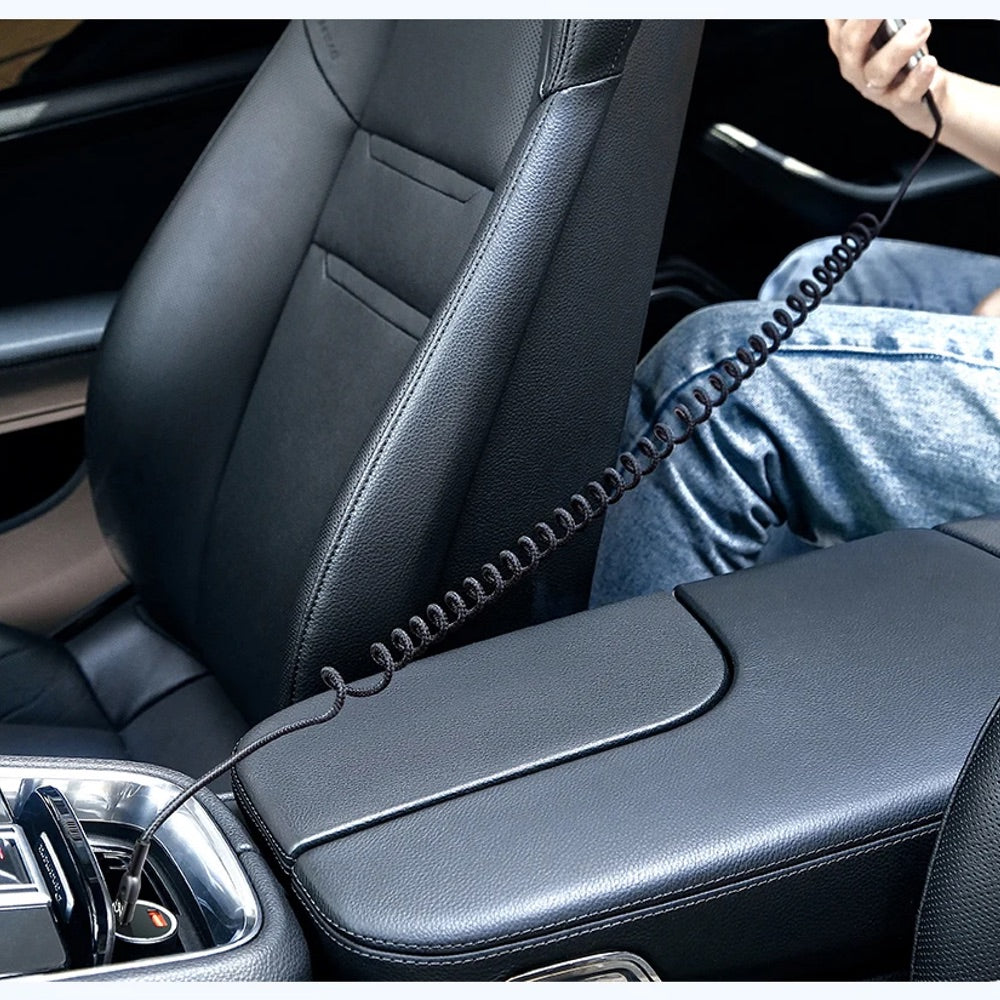Cable McDodo Lightning Ca-1960 36w PD Type C To Lightning Car Spring Colocho Cable Color Negro — foto 4