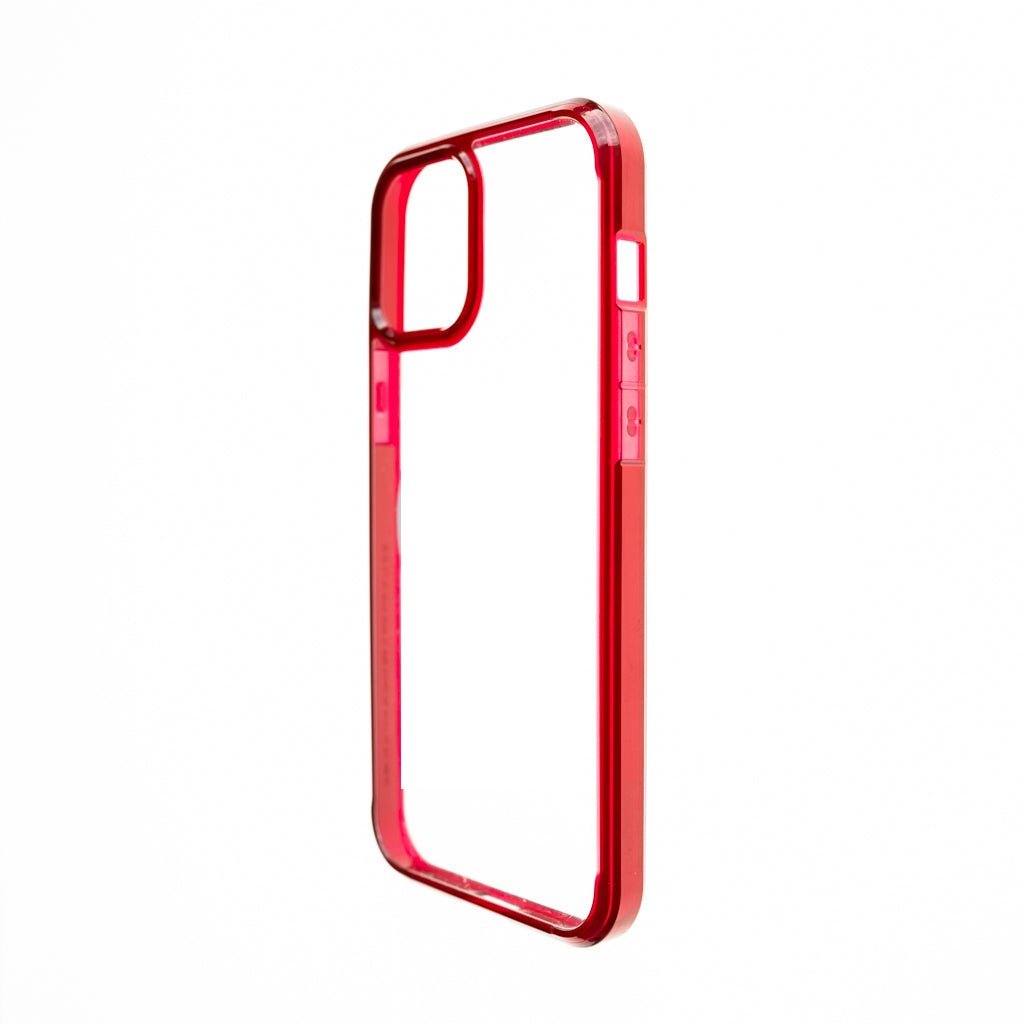 Estuche Clásico Spigen Transparente Marco Apple iPhone 12 , iPhone 12 Pro Color Rojo / Transparente — foto 3