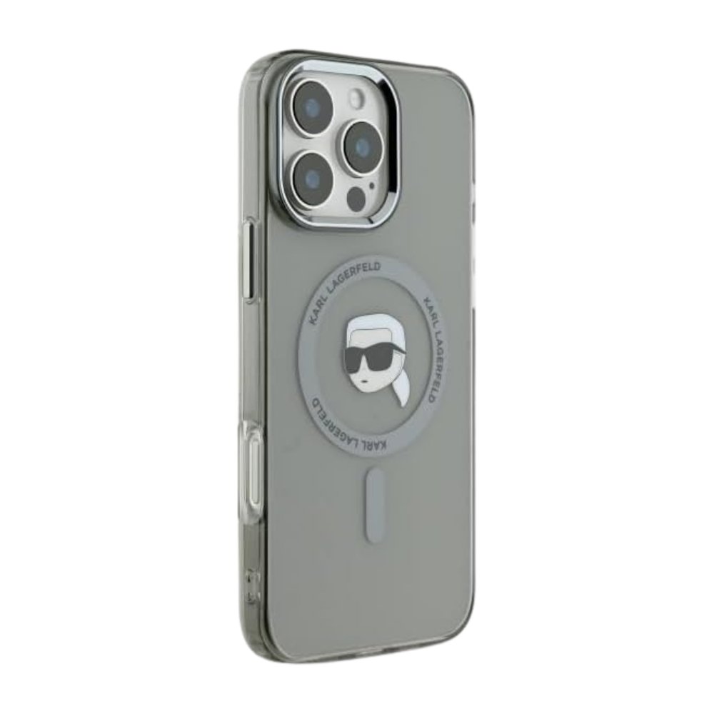 Estuche Karl Lagerfeld Hc MagSafe Iml Metal K. Head Black iPhone 16 Pro Max — foto 2