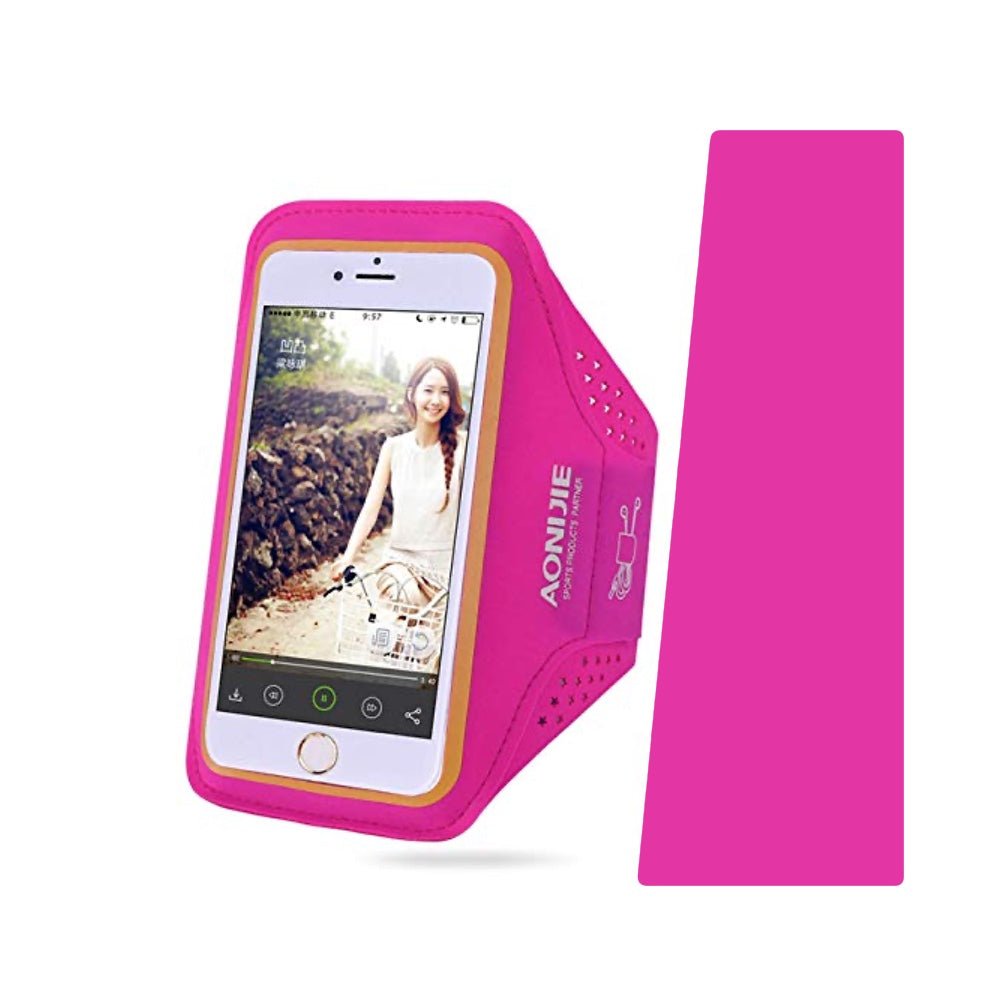 Accesorio Aonijie Arm Band con Porta Tarjetas Color Fucsia