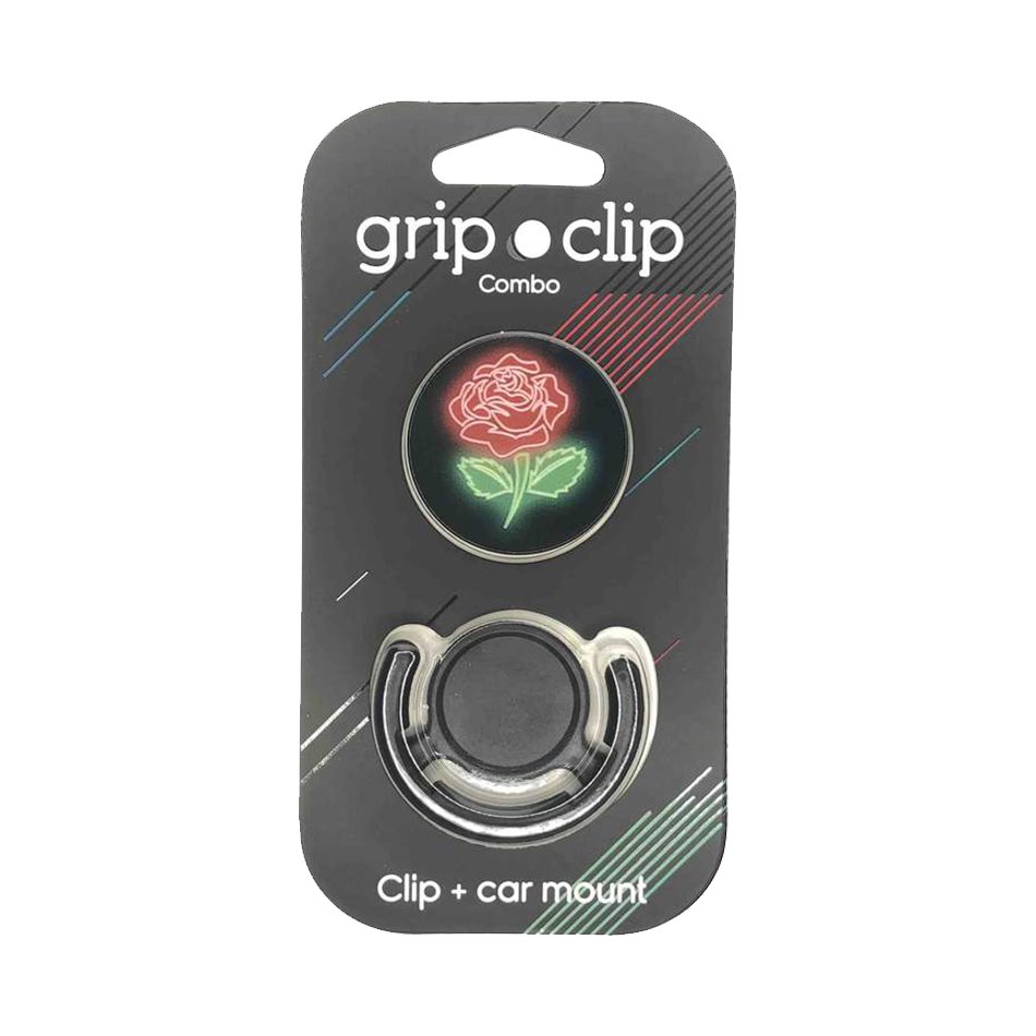 Accesorio Grip Clip Flor Neon con Holder