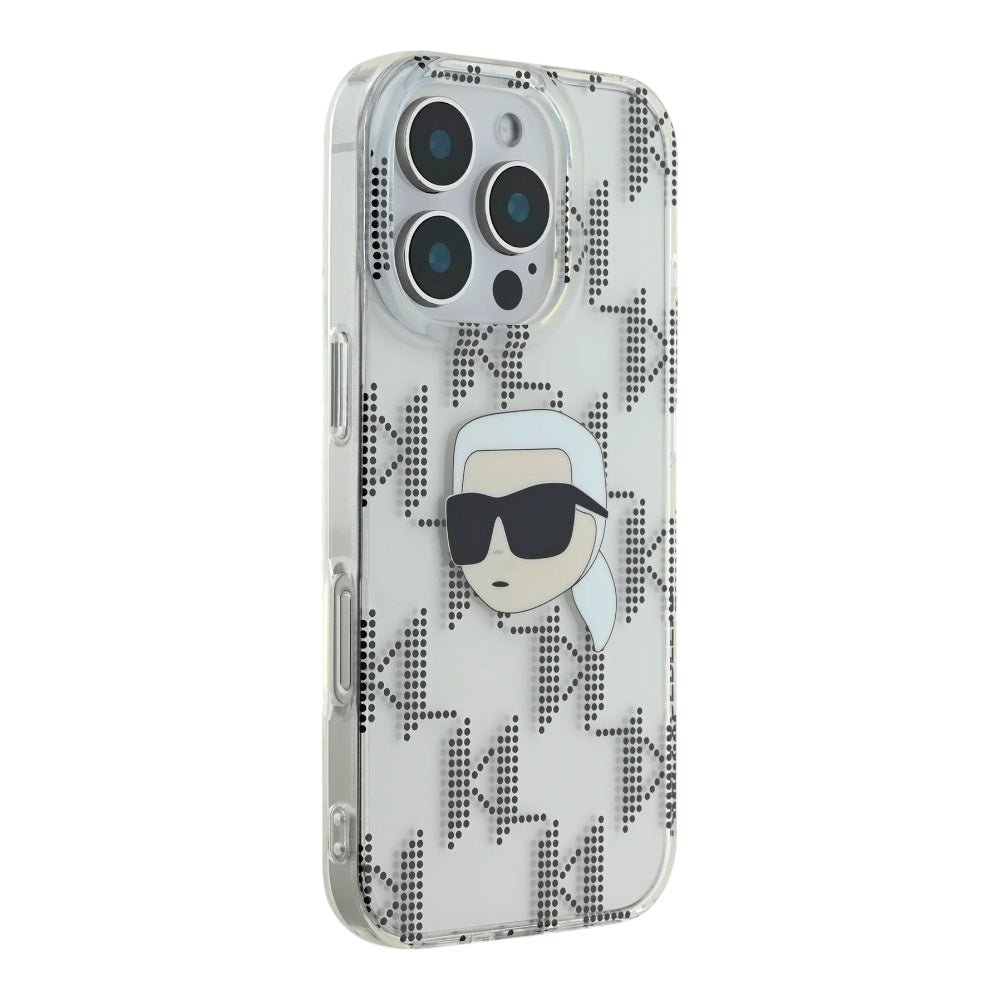 Estuche Karl Lagerfeld Skin iPhone 16 Pro Max Karl Hc Iml K. Head Monogram Electroplated Color Transparente — foto 2