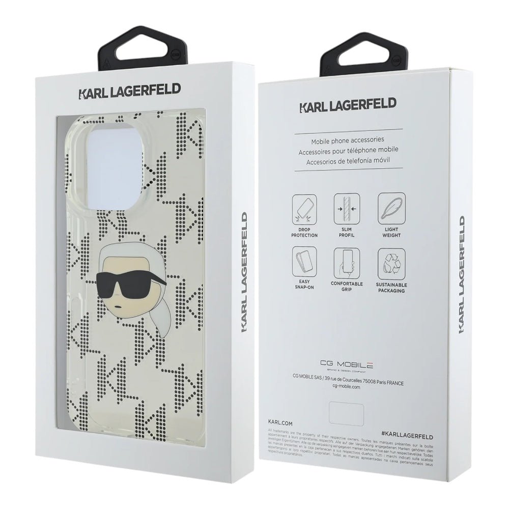 Estuche Karl Lagerfeld Skin iPhone 16 Pro Max Karl Hc Iml K. Head Monogram Electroplated Color Transparente — foto 4