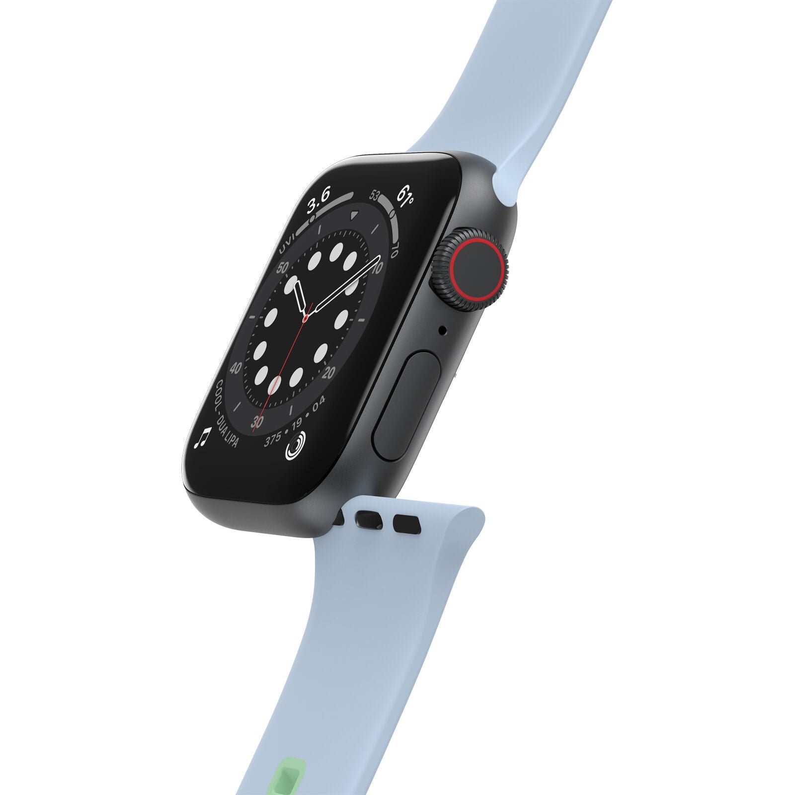 Accesorio OtterBox Pulsera Silicon All Day Band Apple Watch 42 / 44 / 45 Mm Color Celeste / Verde Claro — foto 3
