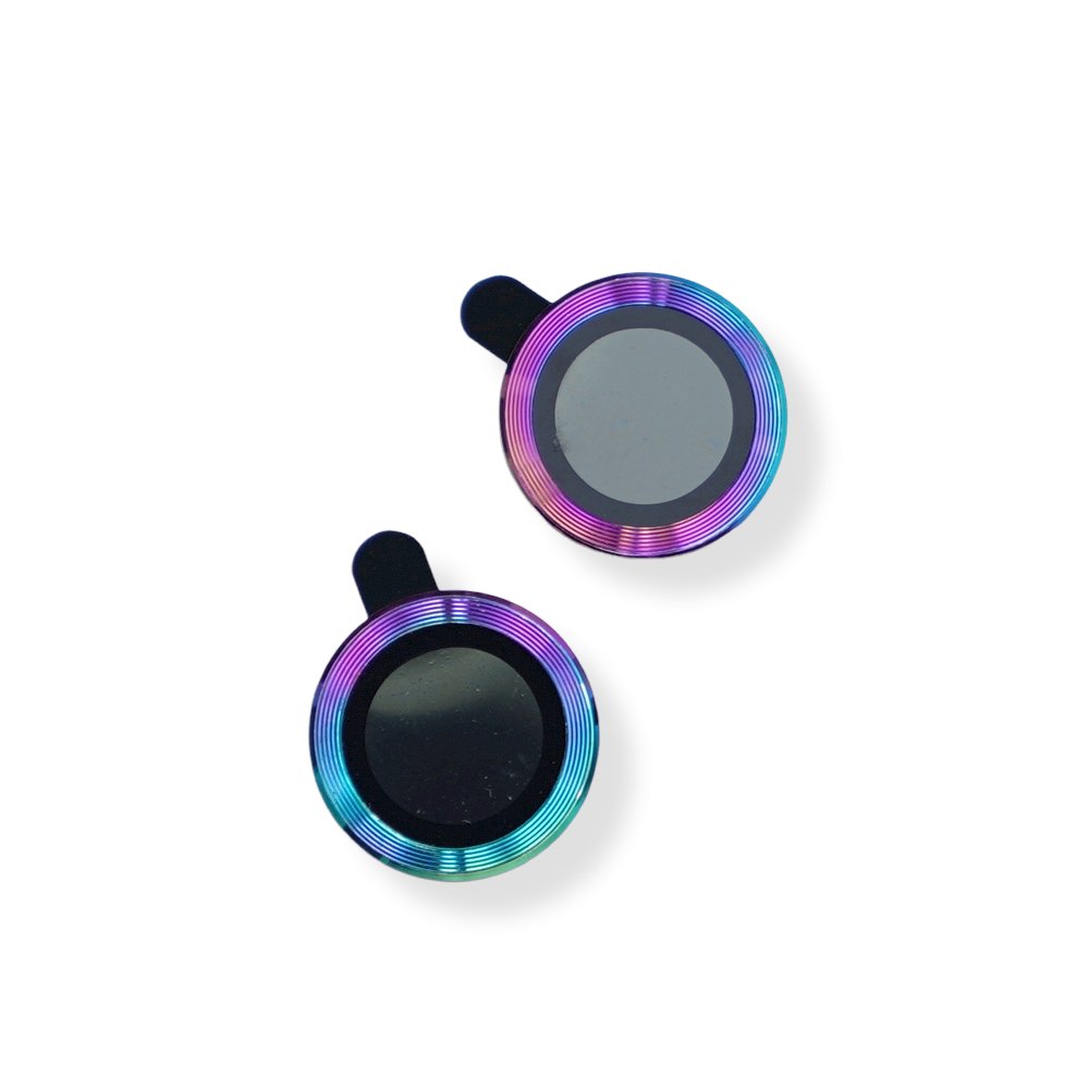 Accesorio El Rey Vidrio Templado Cámara con Borde de Metal para iPhone 11 Color Tornasol