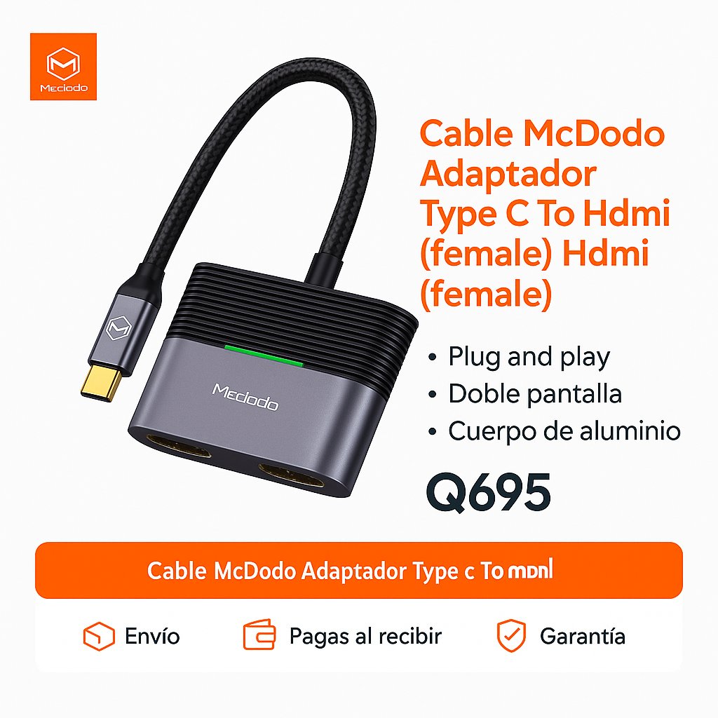 Cable McDodo Adaptador Type C To Hdmi(female) Hdmi(female) — foto 6