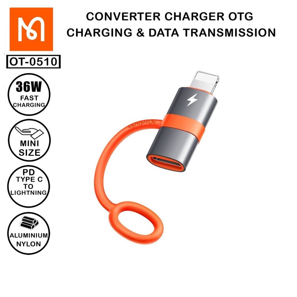 Cable McDodo Ot-0510 Adaptador Otg Tipo C a Lightning 3a y 36w Max
