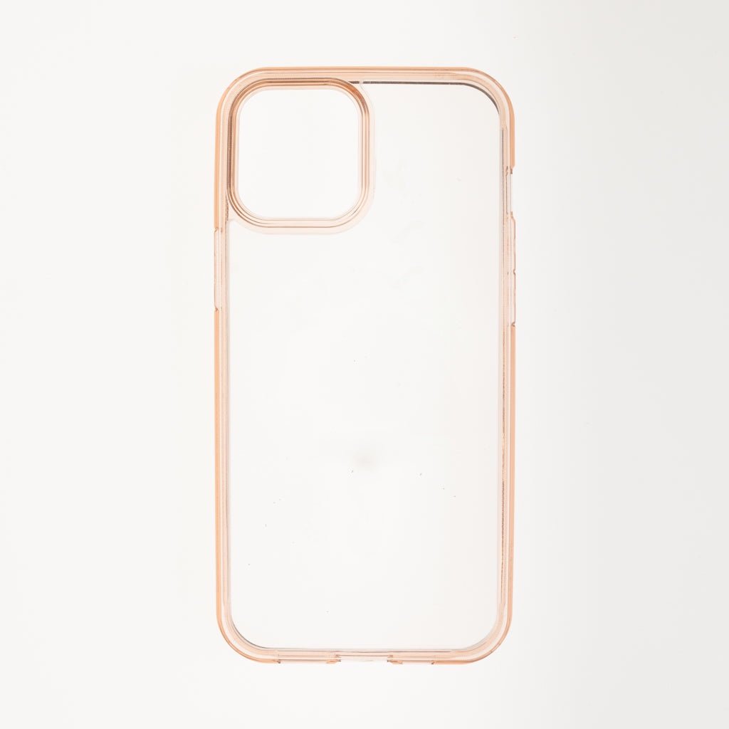Estuche Clásico Spigen Transparente Marco Apple iPhone 12 Pro Max Color Rosado / Transparente