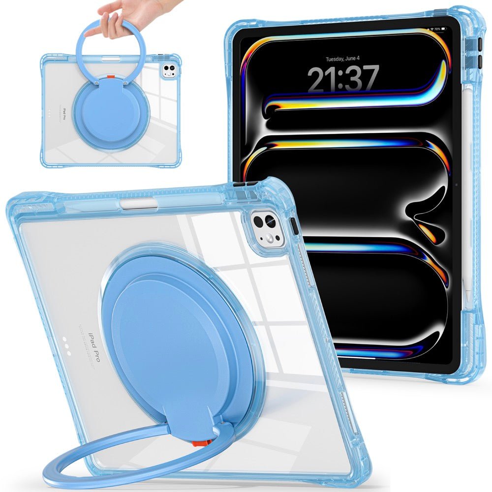 Estuche Transparent B Series Modelo iPad Pro 13 2024 Color Celeste con Strap — foto 2