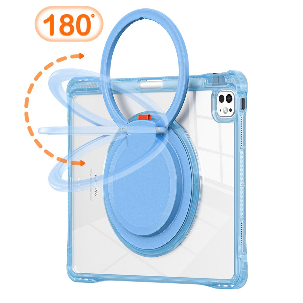 Estuche Transparent B Series Modelo iPad Pro 13 2024 Color Celeste con Strap — foto 6
