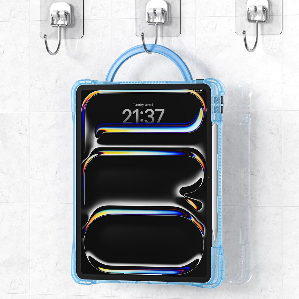 Estuche Transparent B Series Modelo iPad Pro 13 2024 Color Celeste con Strap — foto 7