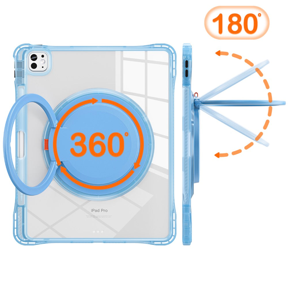 Estuche Transparent B Series Modelo iPad Pro 13 2024 Color Celeste con Strap — foto 8